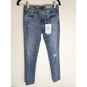 Adriano Goldschmeid Legging Super Skinny Ankle Jeans Blue Size 25R NWT